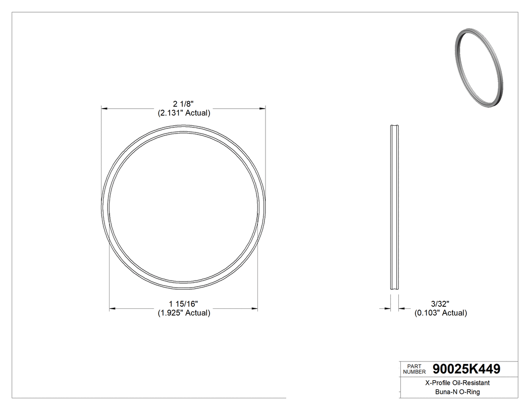 Technical drawing - 90025K449